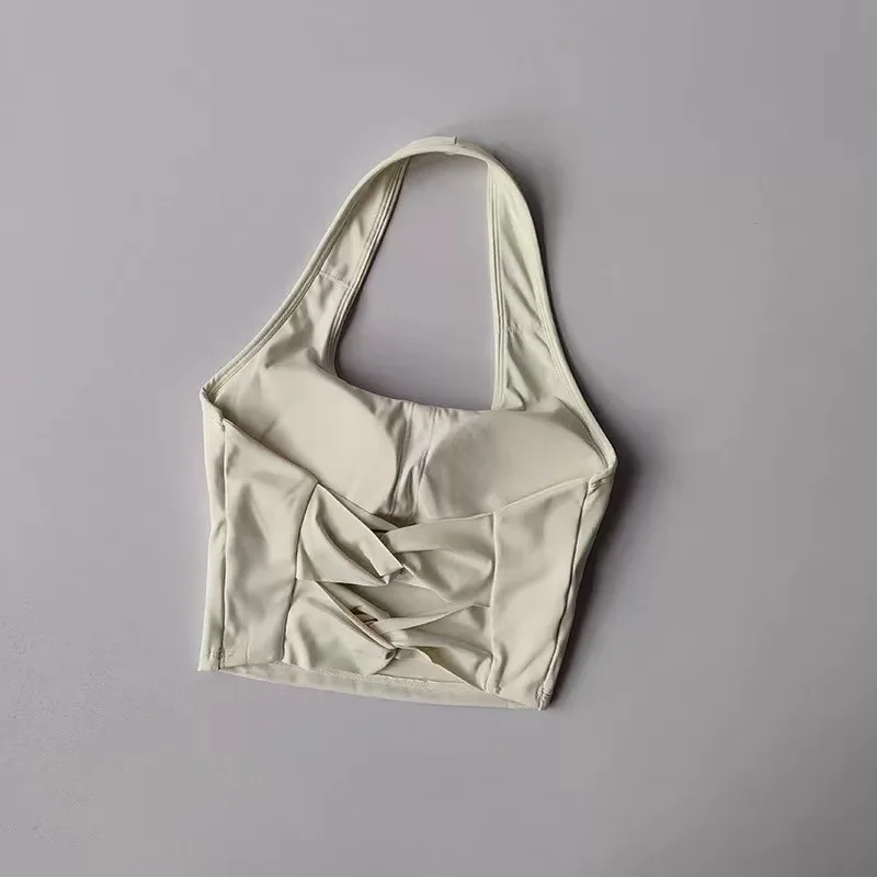 Sexy Neckholder-Sporttop für Damen, stoßfest, für Laufen, mit schönem Rückendesign, professioneller Pilates-Trainings-BH, Fitness-Yoga-Unterwäsche-Anzug – Detail 15
