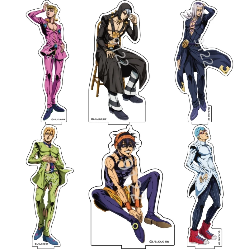 Невероятные приключения Джоджо Vento Aureo, акриловая подставка, фигурка-подставка, тарелка, реквизит для косплея, декор, подарок с героями мультфильмов, подарки для еды, 15 см