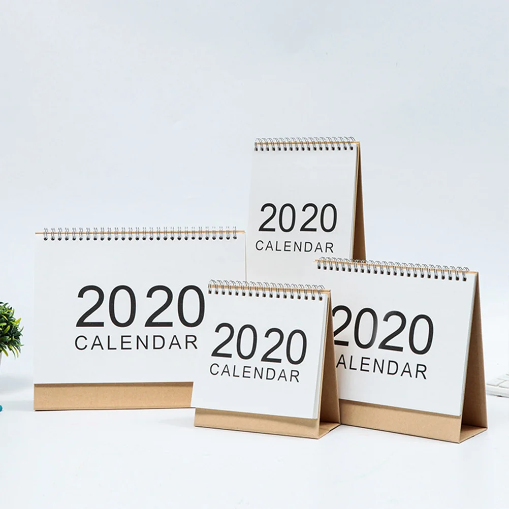 2020 تقويم سطح المكتب مادة تصميم بسيط مخطط عملي سلكي مذكرة هدية الكريسماس سنة ديكور دائري