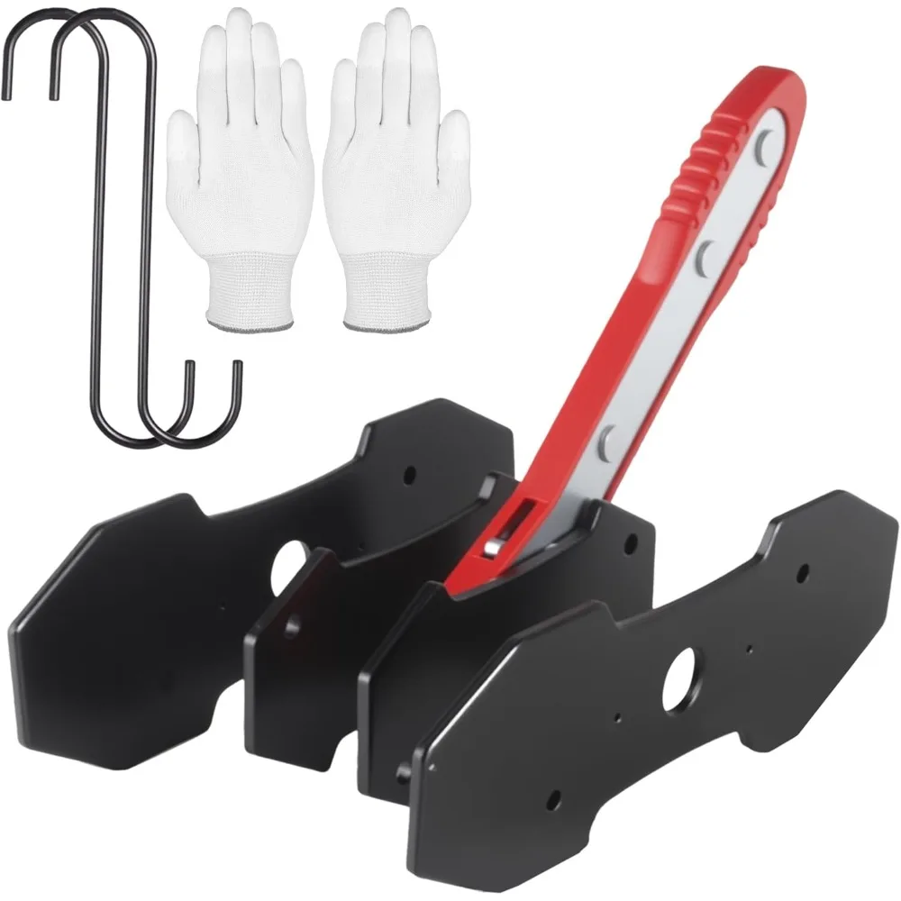 

Brake Caliper Compression Tool,Caliper Piston Compressor Tool with 2 Brake Caliper Hooks& Gloves 360°Adjustable Brake Caliper To