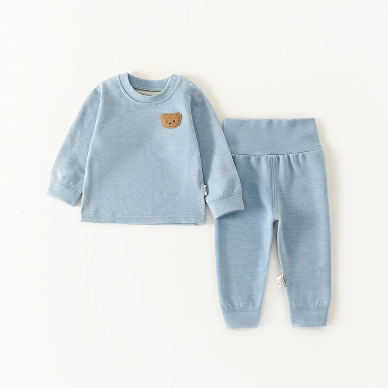 Baby Children's Pajamas Set 0-4Y Spring Autumn Home Clothing Top+Pants Infant Boys Underwear 2Pcs Toddler Girls Long Johns