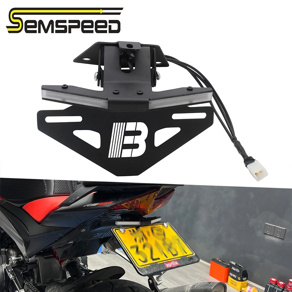 Semspeed per Aprilia RS660 2021 2022 pieghevole porta targa posteriore Fender Eliminator Streamer indicatore di direzione Plug an Play