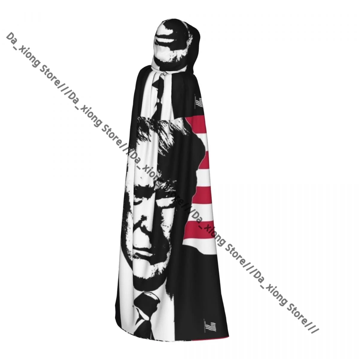 Trump 2024 Flag Witch Cloak Hooded Cosplay Costume Halloween Adult Long Party Cape