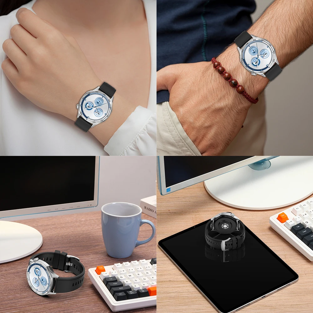 BEHUA 22 مللي متر حزام ساعة سيليكون لهواوي ساعة GT6/GT5/GT4 46 مللي متر Smartwatch الفرقة استبدال نمط معصمه سوار حزام