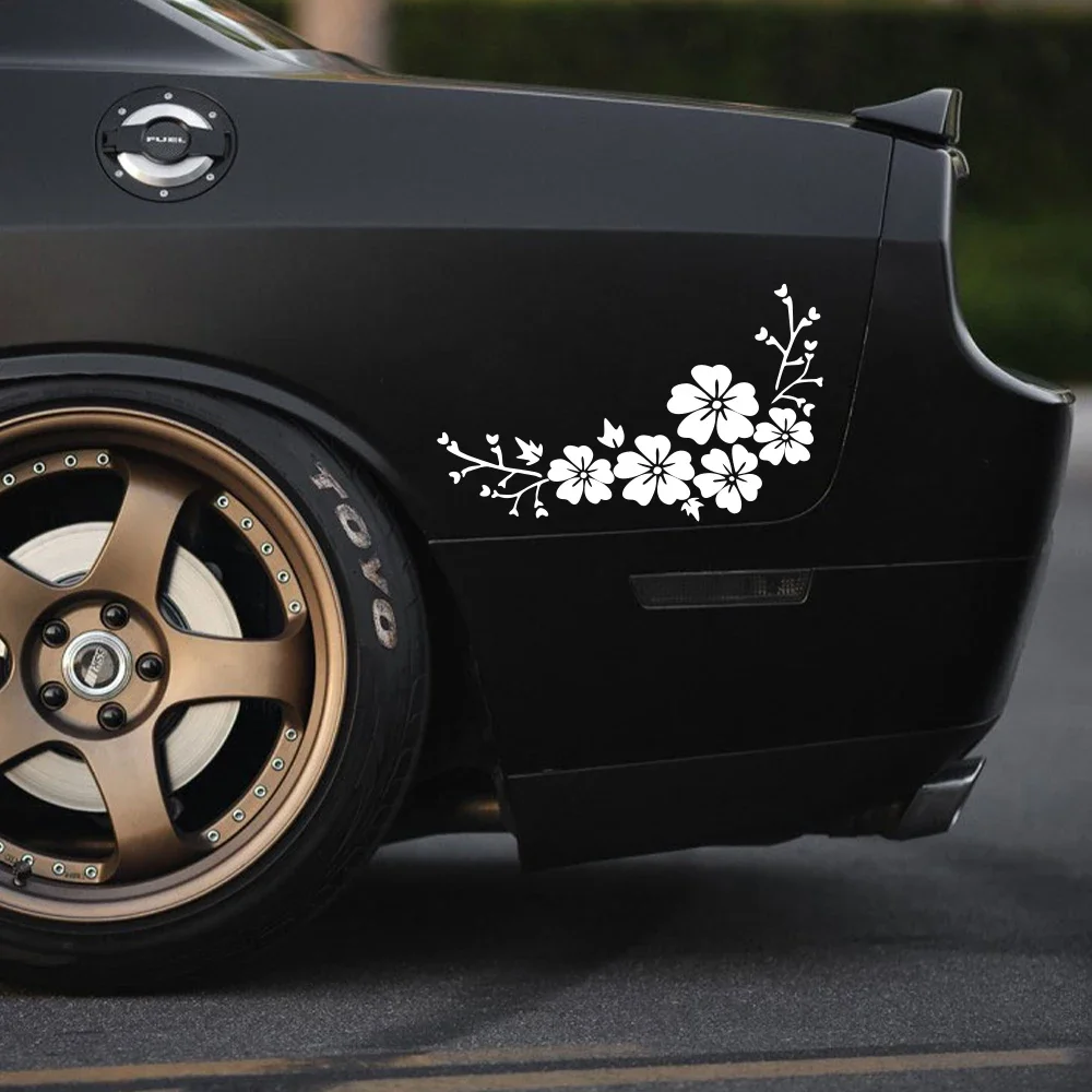 Car Sticker Blossom Flower Clusters Vinyl Decal Self-adhesive Waterproof Car Body Door Window Auto Exterior Decor Accessories