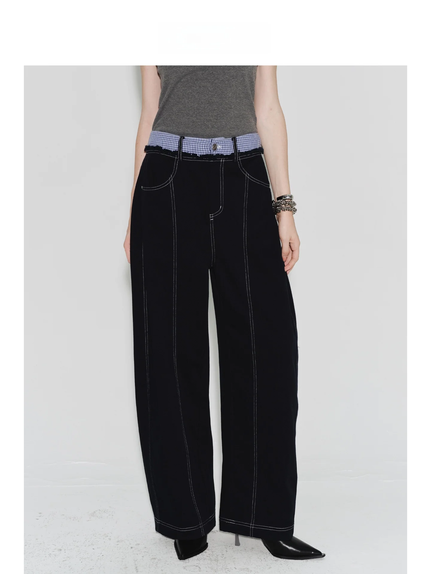 

Джинсы WGMX Casual Loose Blue Dr Moon, женские, летние, новые, из хлопкового стрейч-денима, удобные, широкие брюки