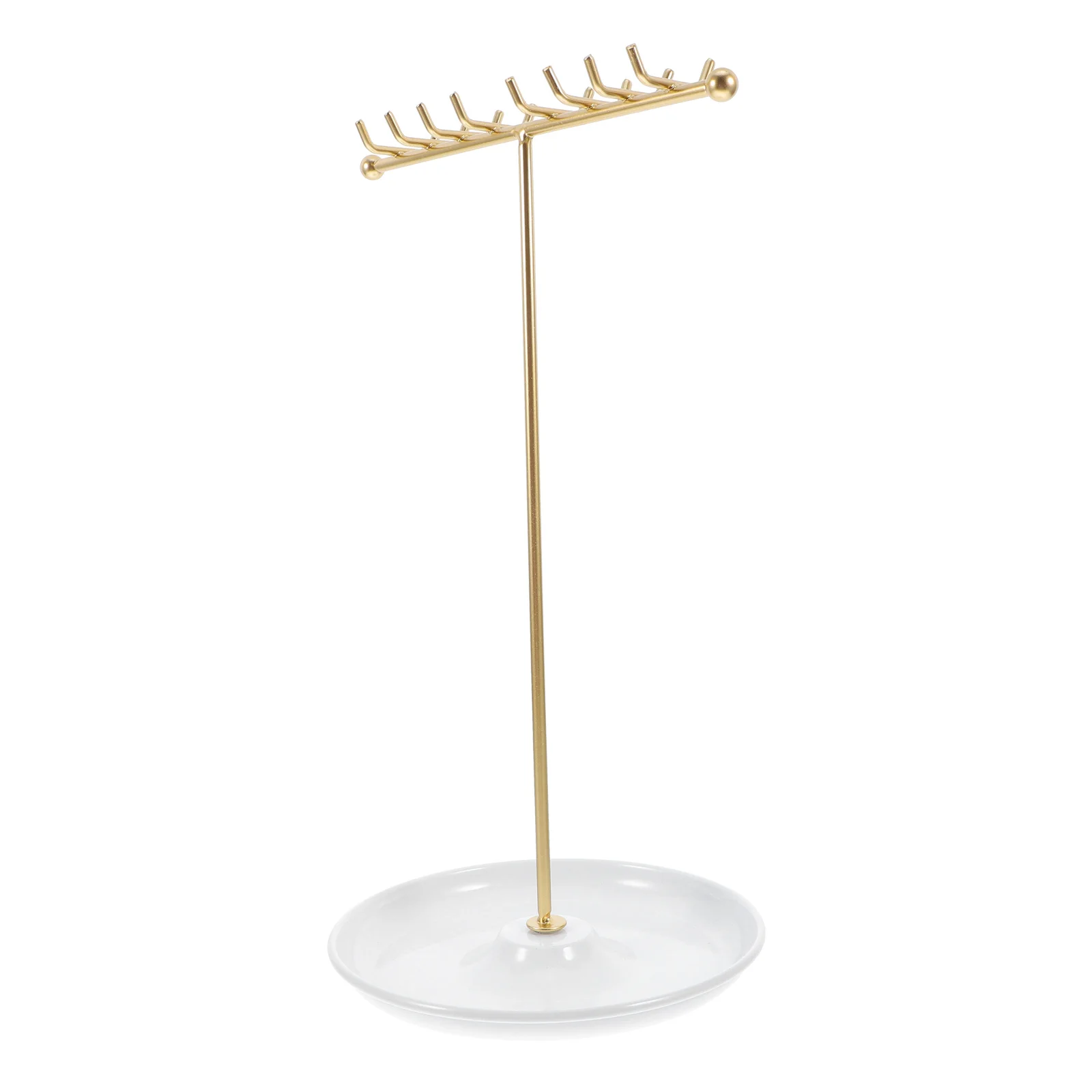 حامل مجوهرات على شكل حرف T، حامل عرض مجوهرات بسيط، منظم موفر للمساحة للقلائد والأقراط والخواتم