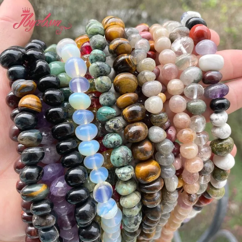 6-9x8-10mm Freeform Irregular Shape Loose Natural Stone Beads For DIY Necklace Bracelets Earring Jewlry Making 15\