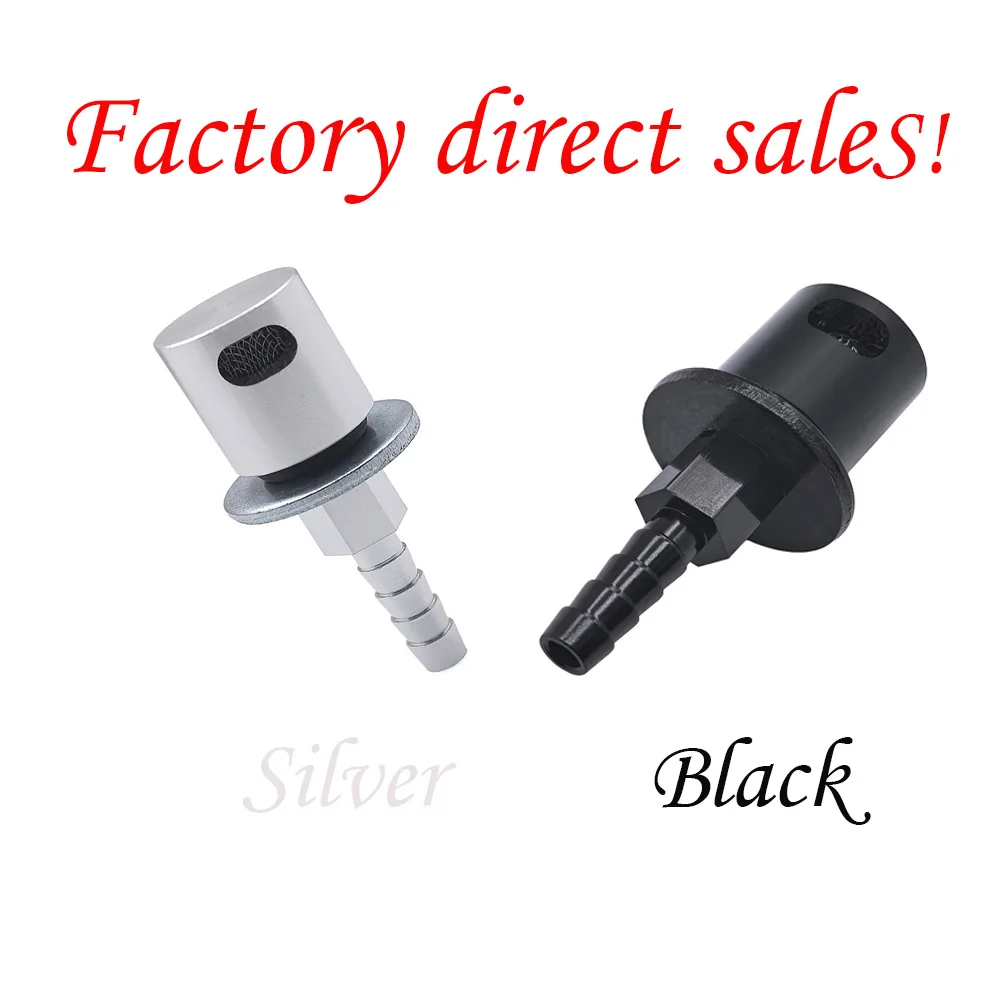 Machined Aluminum Remote Mount Vent Valve with 5/16 Barb for Fuel Tank - Easy Installation Fuel System Accessory