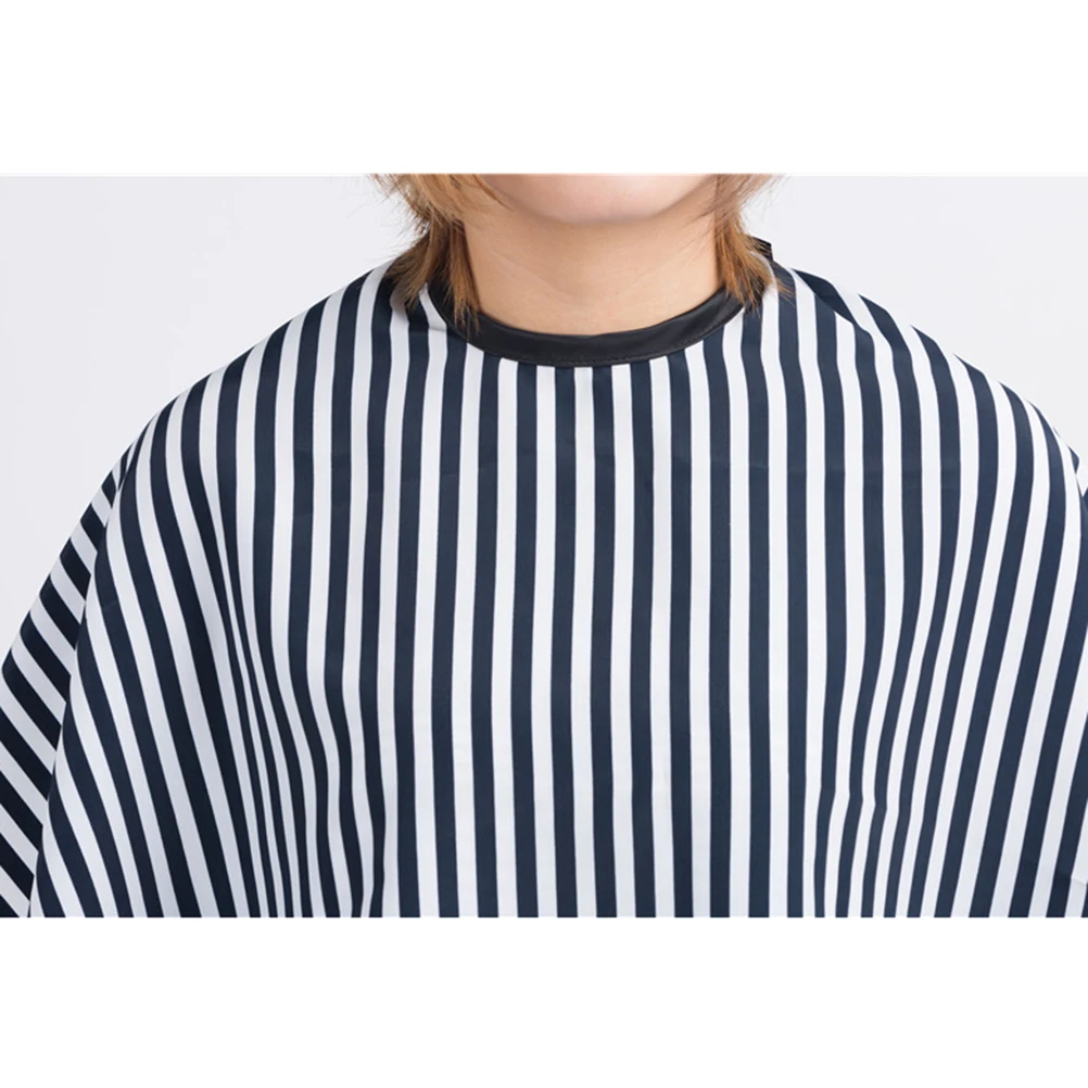 

Striped Hair Shawl Haircut Neck Shield Barber Hairdressing Cape Hair Cutting Collar for Beauty Salon