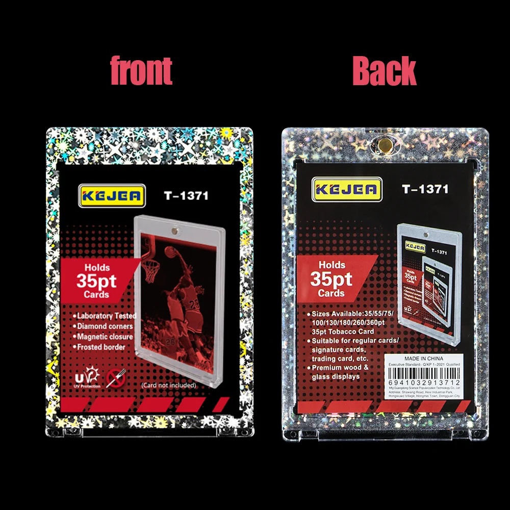 12 Styles 35PT Foil Magnetic Card Holders Acrylic Card Sleeves Frame, Protector for PTCG/Trading Cards, Game Card Display Rack