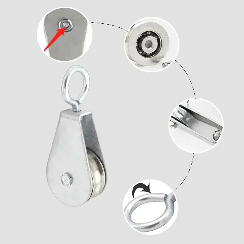 Kabel Riemens cheibe Rotation Traktion srad Edelstahl Schwenks ch eiben block Groot handel