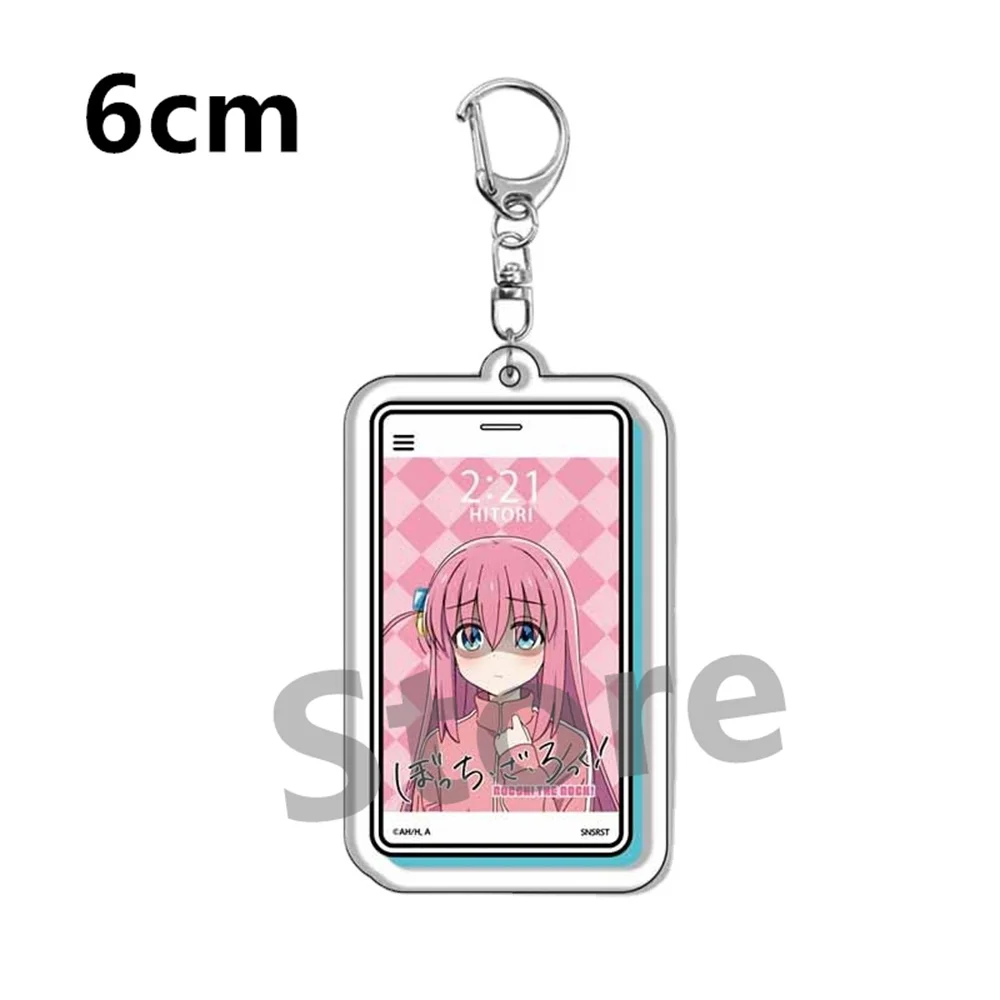 Anime cartoo figures Acrylic Keychain Ring Solitary Rock Roll Ito Ito Creative Campus Bag Pendant for gift 6cm