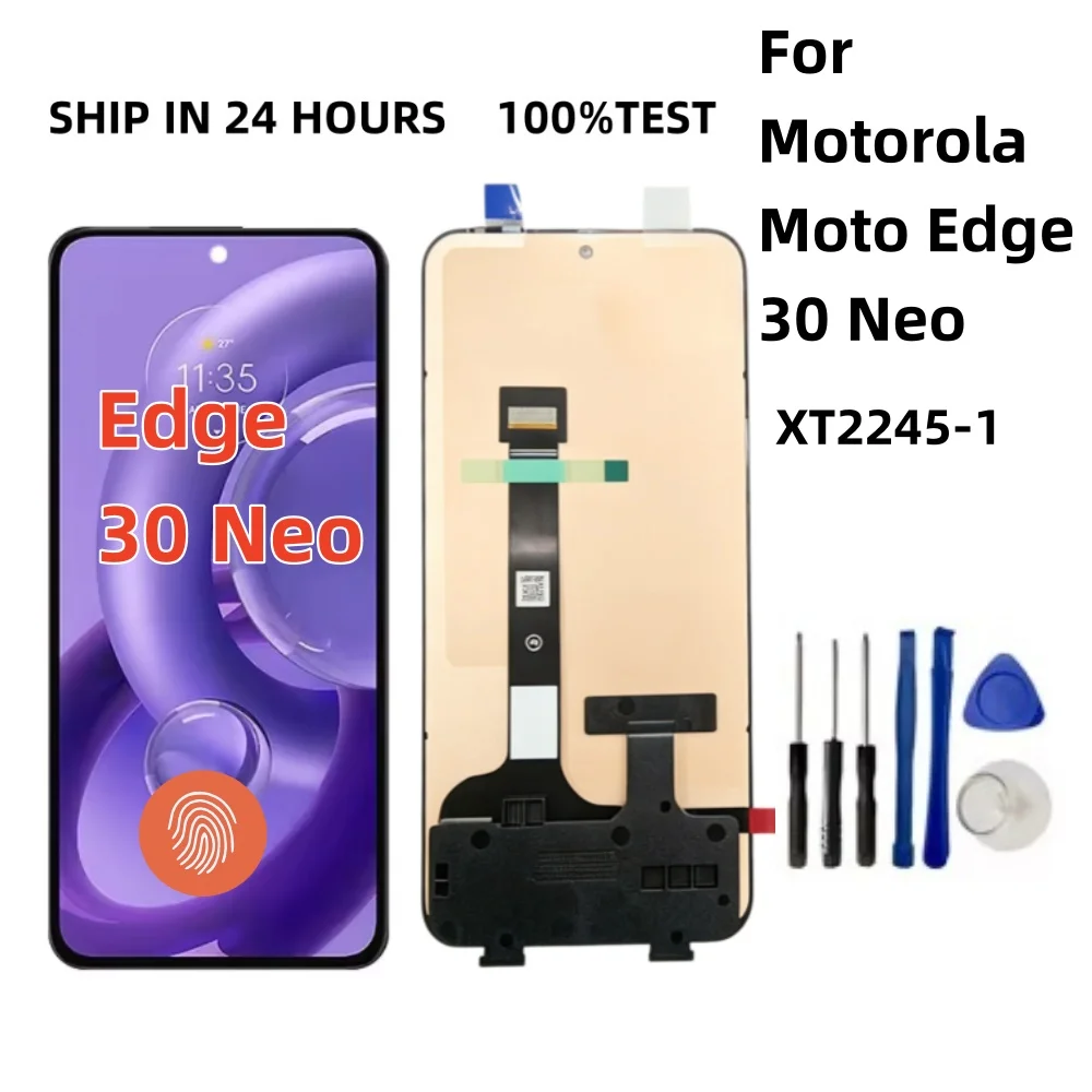 new-oled-lcd-100-test-for-motorola-moto-edge-30-neo-xt2245-1-lcd-display-touch-screen-digitizer-replacement-with-frame