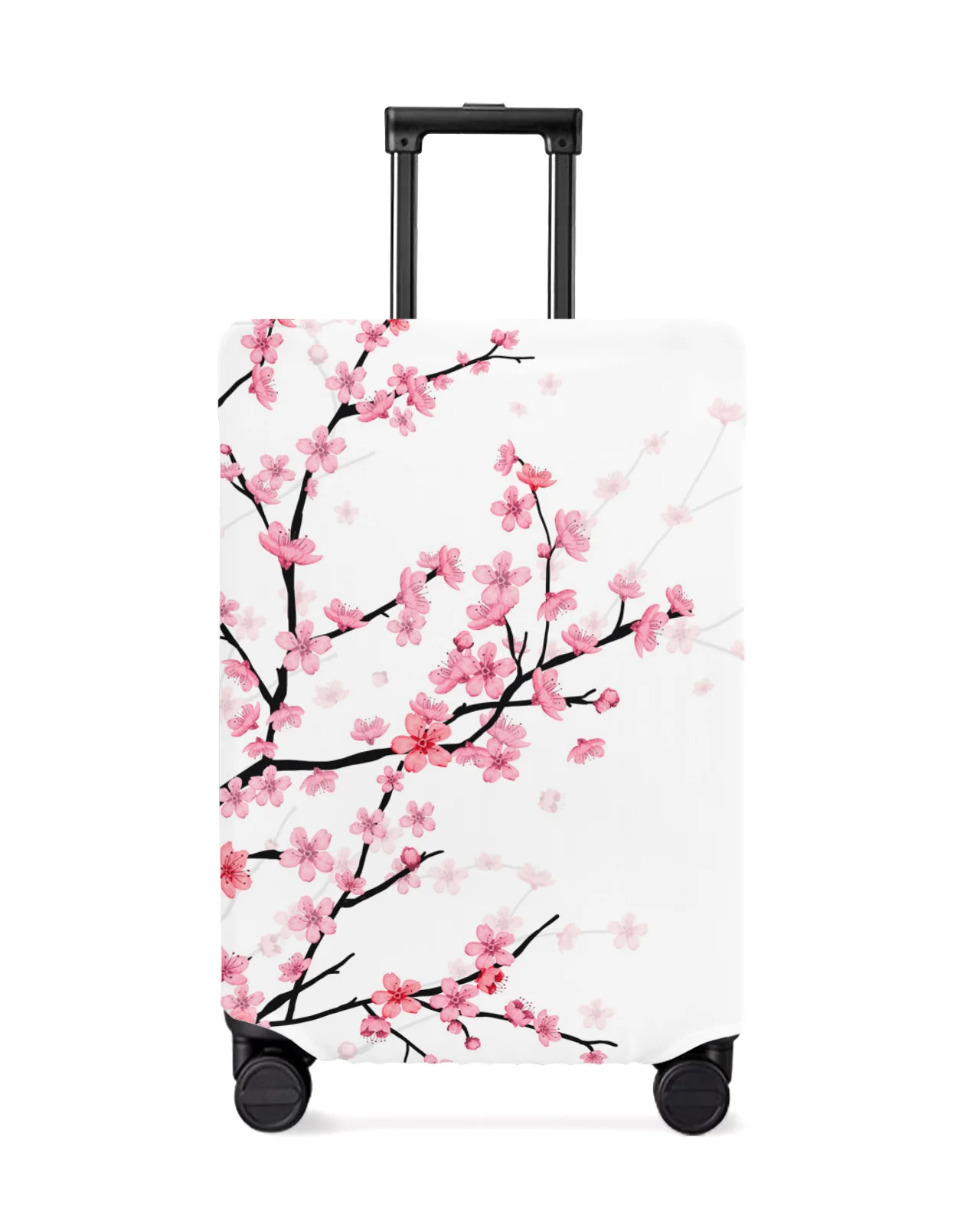 

Spring Pink Flower Cherry Blossom White Luggage Protective Cover Travel Accessories Suitcase Elastic Dust Case Protect Sleeve