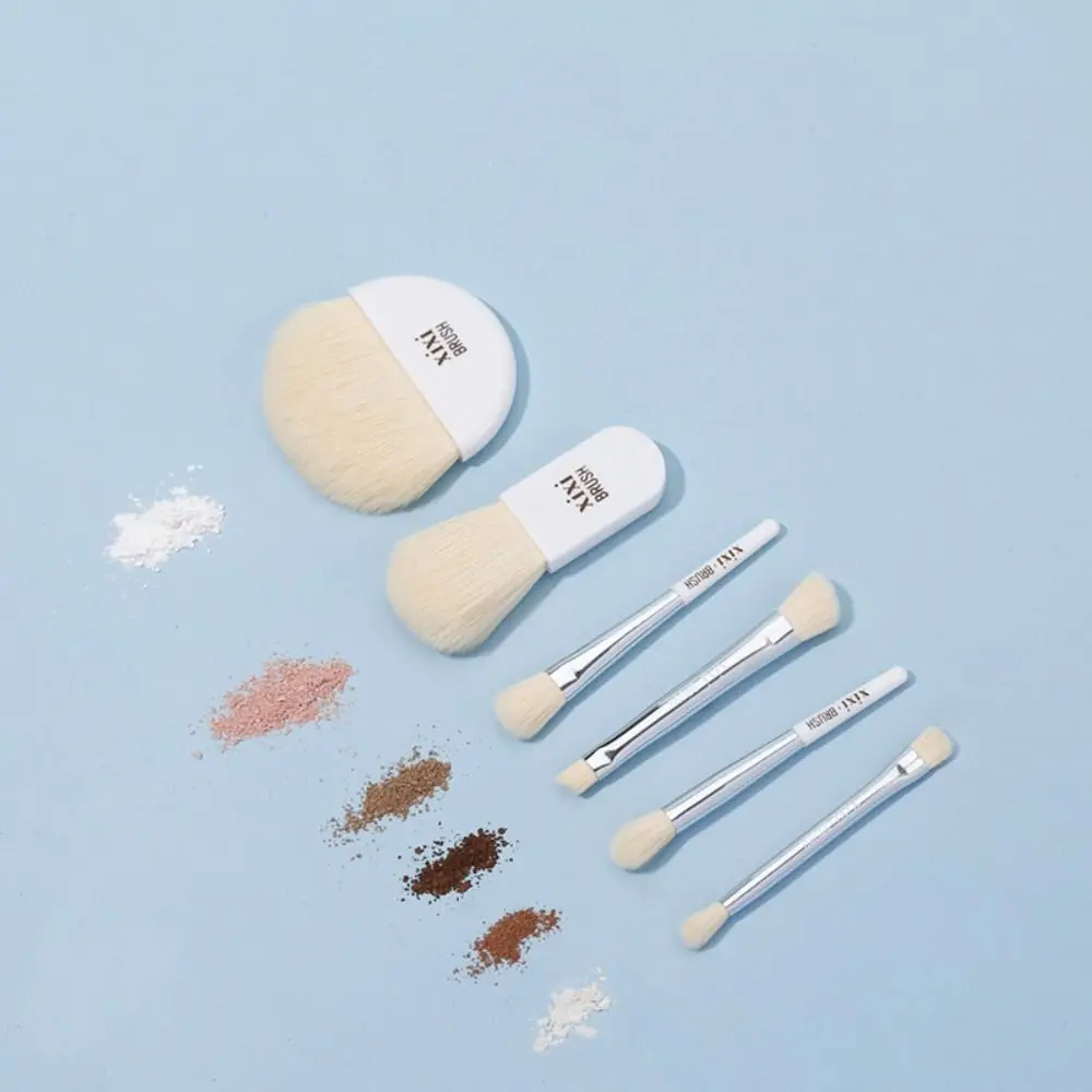 Ensemble de Mini pinceaux de maquillage de voyage pour femmes, 6 pièces, brosse anti-cernes douce Portable, fond de teint de beauté, ombre à paupières, brosse à cils avec boîte