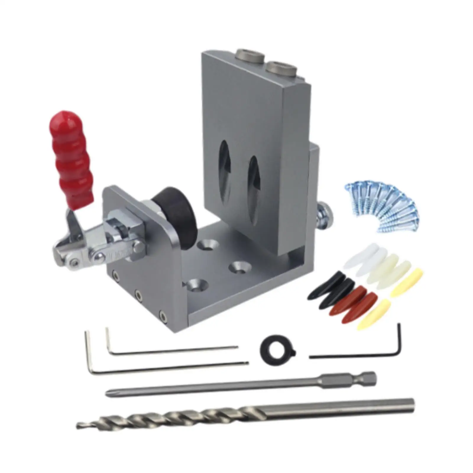 Pocket Hole Drill Guide Jig Set for Woodworkers Multifunctional Portable Oblique Hole Positioning Tool Joinery Woodworking Tool