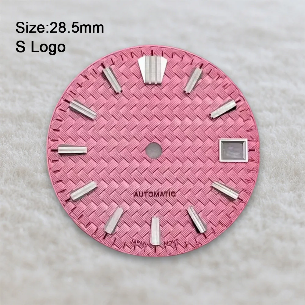 New S Logo 28.5mm Gradient Purple Dial Fit NH36/4R Movement No Luminous Watch Modification Accessories