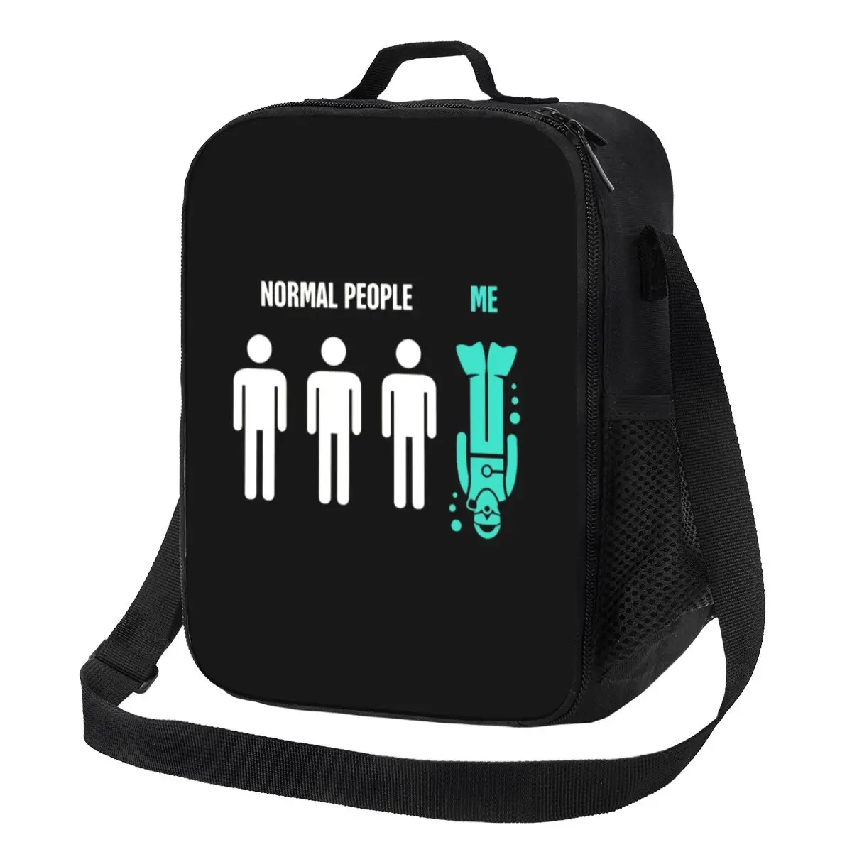 

Normal People Scuba Diving Insulated Lunch Bag for Work School Dive Resuable Thermal Cooler Bento Box Women Kids