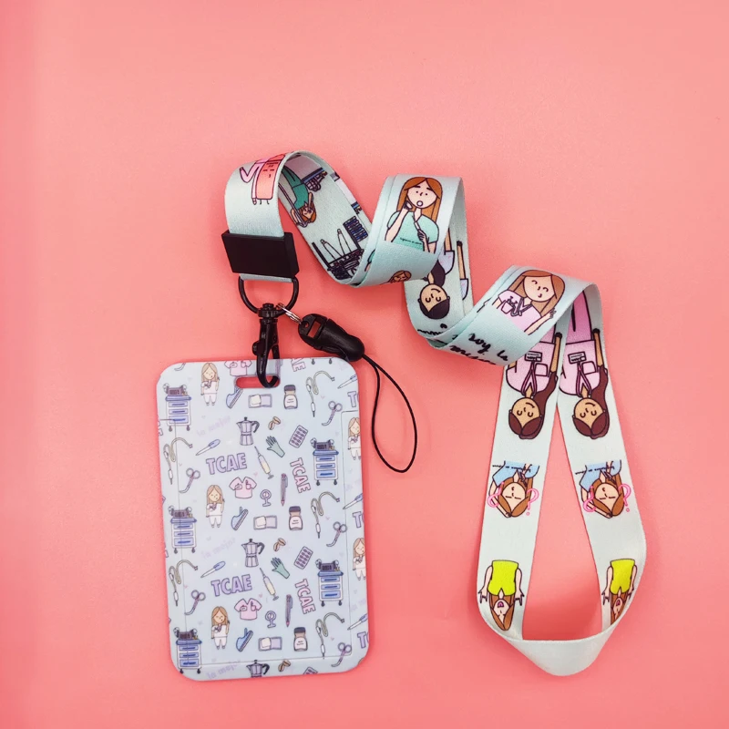 TENS TCAE Ausweishalter mit Umhängeband für Ärzte und Krankenschwestern, Kreditkartenetui, Halsband, Kartenhalter, Handyband, Ausweiszubehör, Geschenk – Detail 8