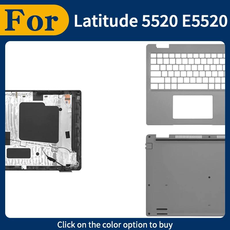 

Gray New Replace Cover For Latitude 5520 E5520 Laptop Housing Case LCD TOP Lid/Palmrest/Bottom