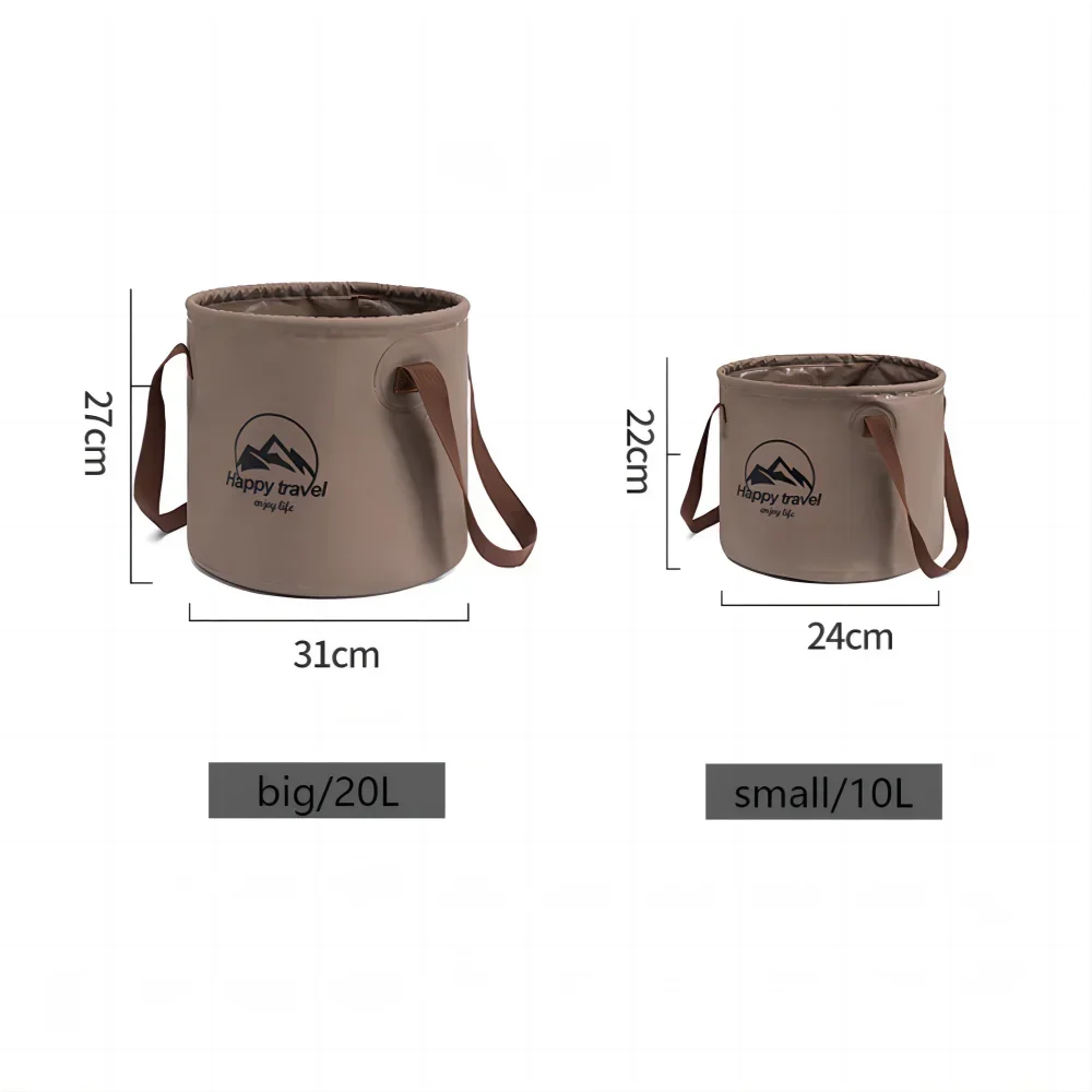 Outdoor Folding Bucket Multifunctional Portable Travel Essentials Fishing Camping Water Bag PVC Storage Bucket Storage basket