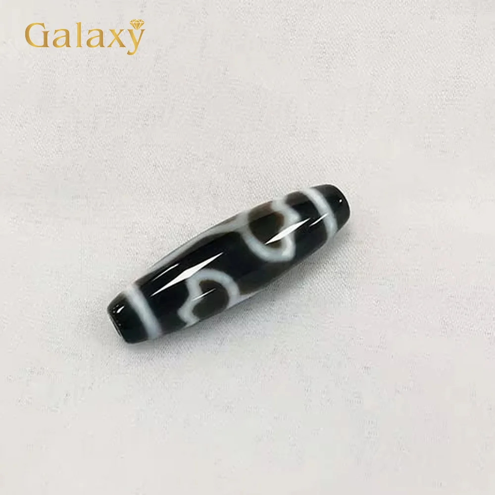 الصف AAA التبت Dzi العقيق الطبيعي الخرز لصنع Diy بها بنفسك مجوهرات أساور قلادة البيضاوي لوتس ونغمتين 12x38 مللي متر جودة عالية