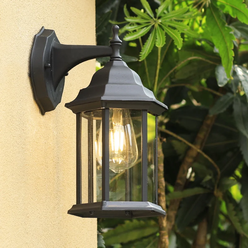 Antique Traditional LED Outdoor Wall Light Waterproof Aluminum Mounted Decorative Garden Lamp with Warm White for Resort Hotel