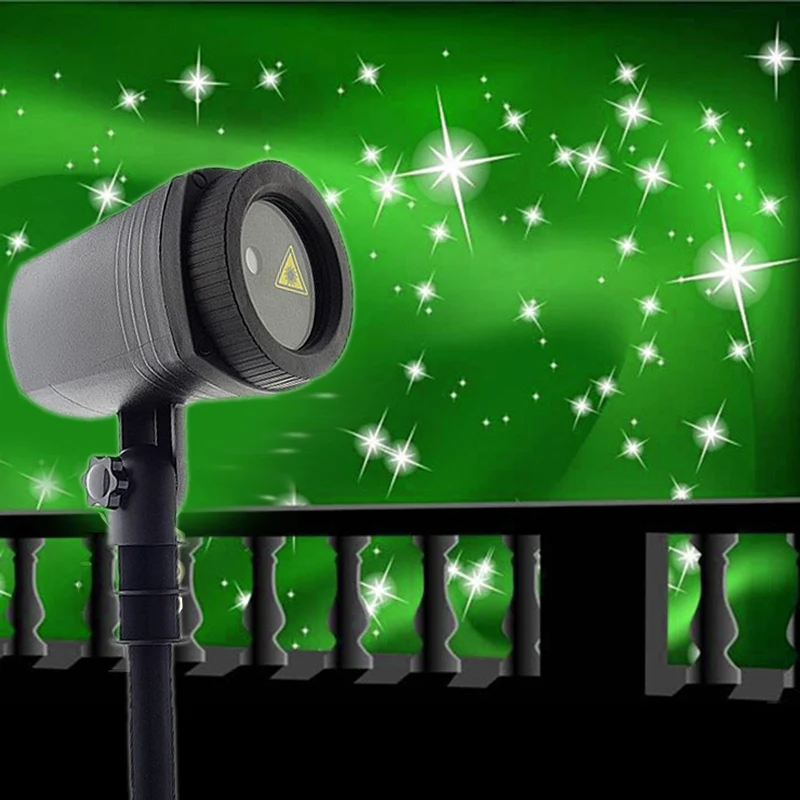 GEFENSI Meteor Shower Star Laser Projector Landscape Lighting Party Stage Light Outdoor Garden Laser Lamp Christmas Decorations
