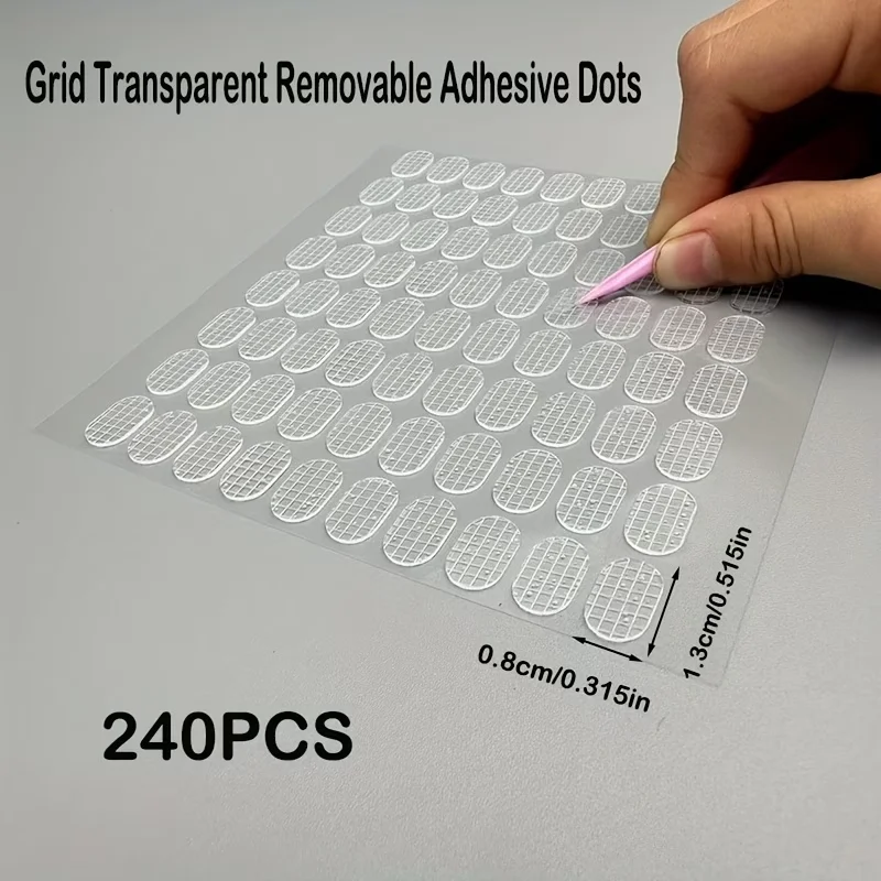 Removable Double Sided Gel Glue Pads Clear Sticky Glue for Plastic Surfaces Action Figures Posters Wall Hanging Dots