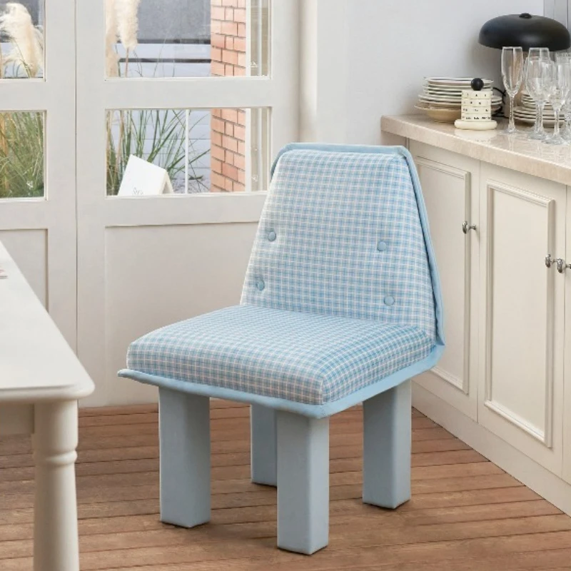 Checkered Accent Chair Versatile Single Seat for Bedroom Dining Vanity Sofa Comfy Lounge Stylish Elegant Upholstered Furniture