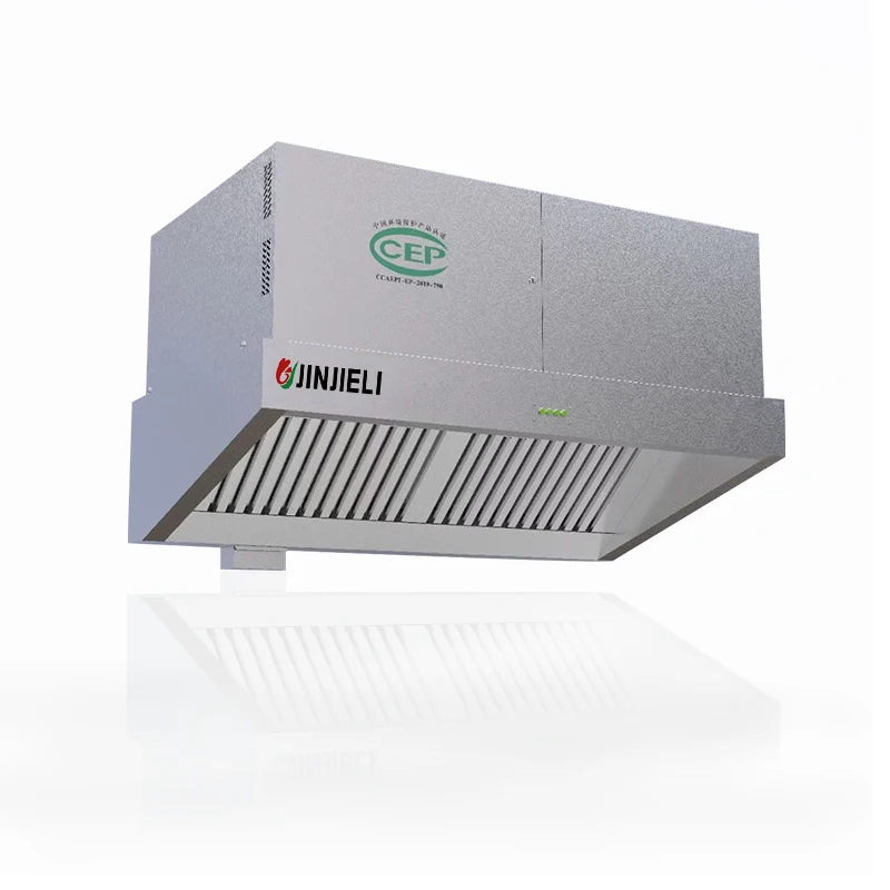 JINJELI Stainless Steel Ductless Range Hood Commercial Kitchen ESP Remove Rate 99% Filter