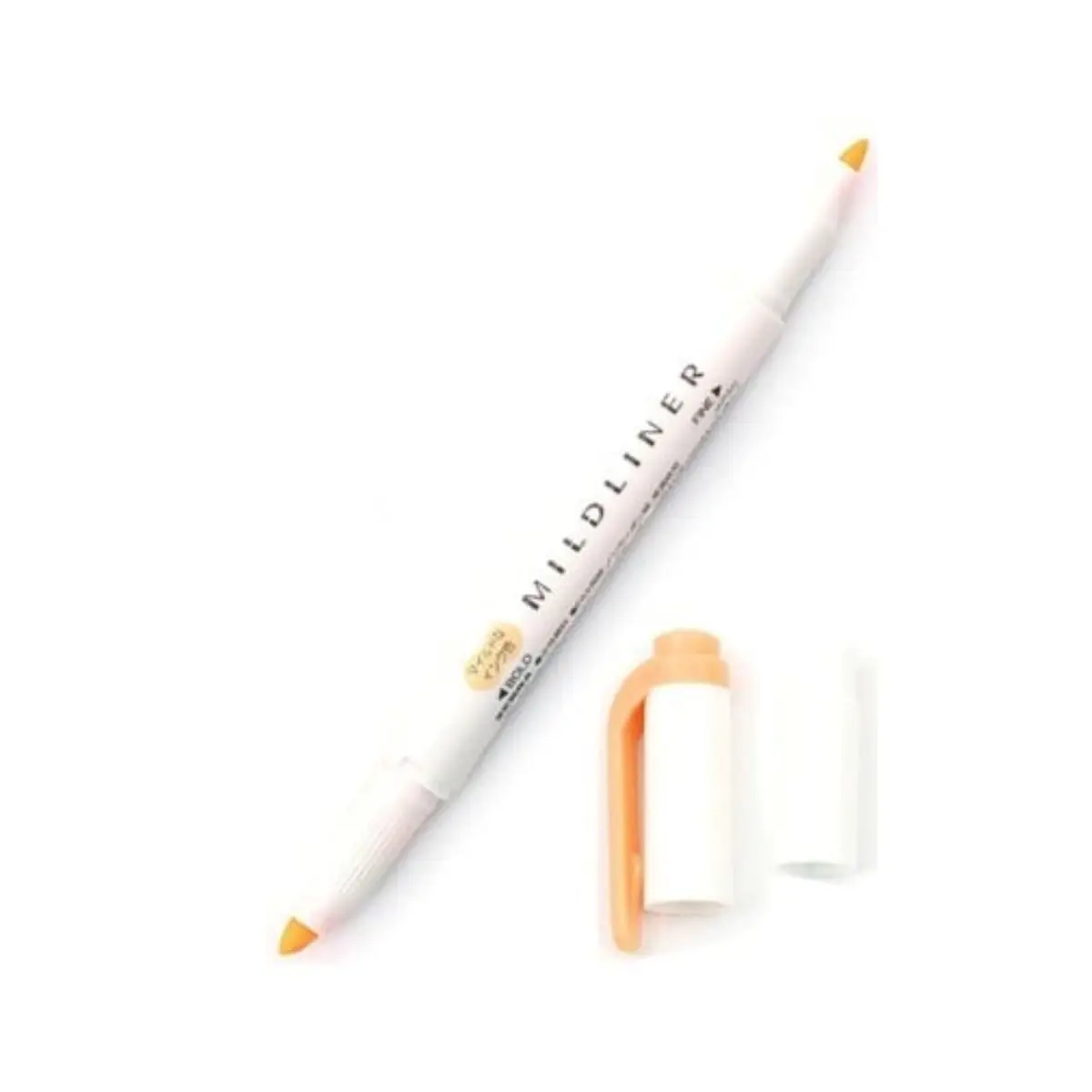 Brand Text Double Tip Zebra Mildliner Orange