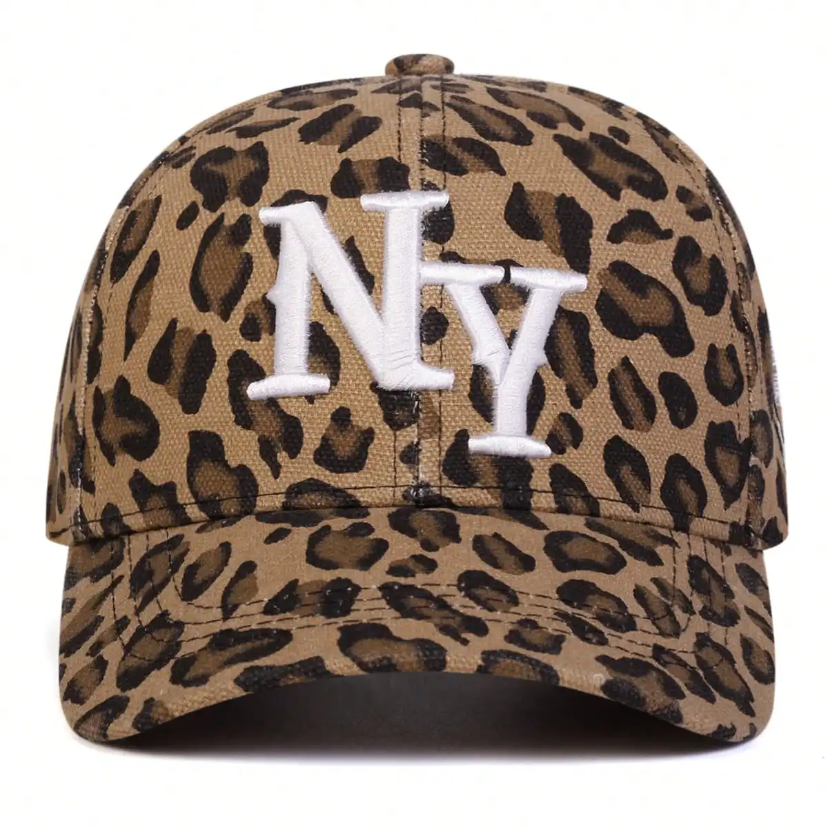 1 قطعة قبعة بيسبول نسائية بطبعة الفهد شعار نيويورك ، نيويورك ، قبعة كاجوال للحماية من الشمس قابلة للتعديل في الهواء الطلق ، مناسبة للربيع ، Aut #5