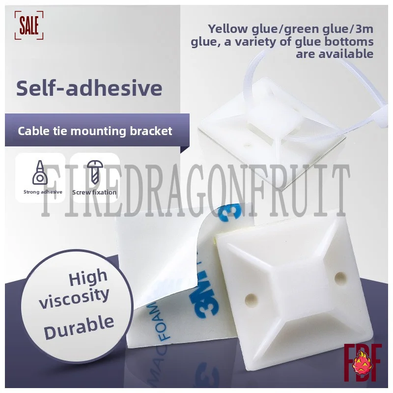 

Management Clips Self Adhesive Mounts Backing Plastic Tie Holders Office Wire Organization