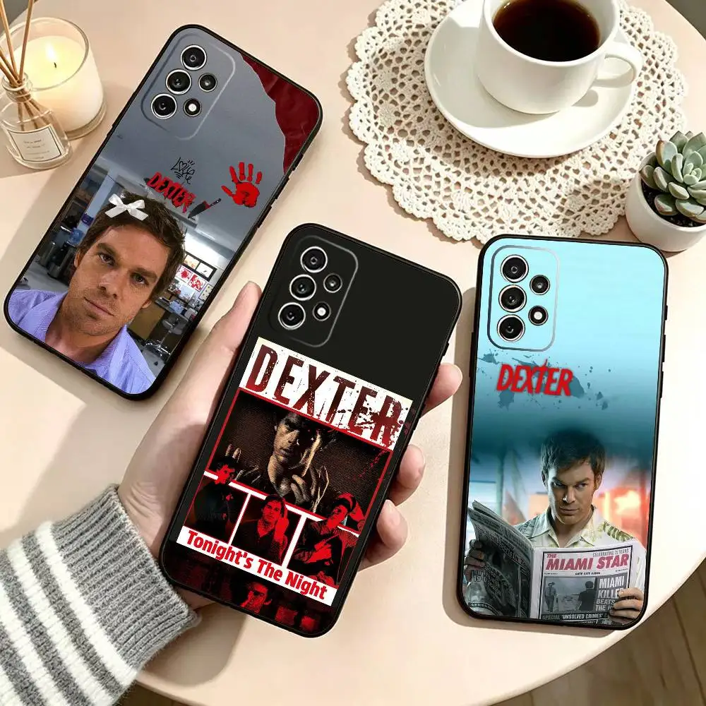 D-Dexter Morgan Phone Case Black Silicone Soft For Samsung S25,S24,S21,S22,S23,S30,Ultra,S20,Plus,Fe,Lite