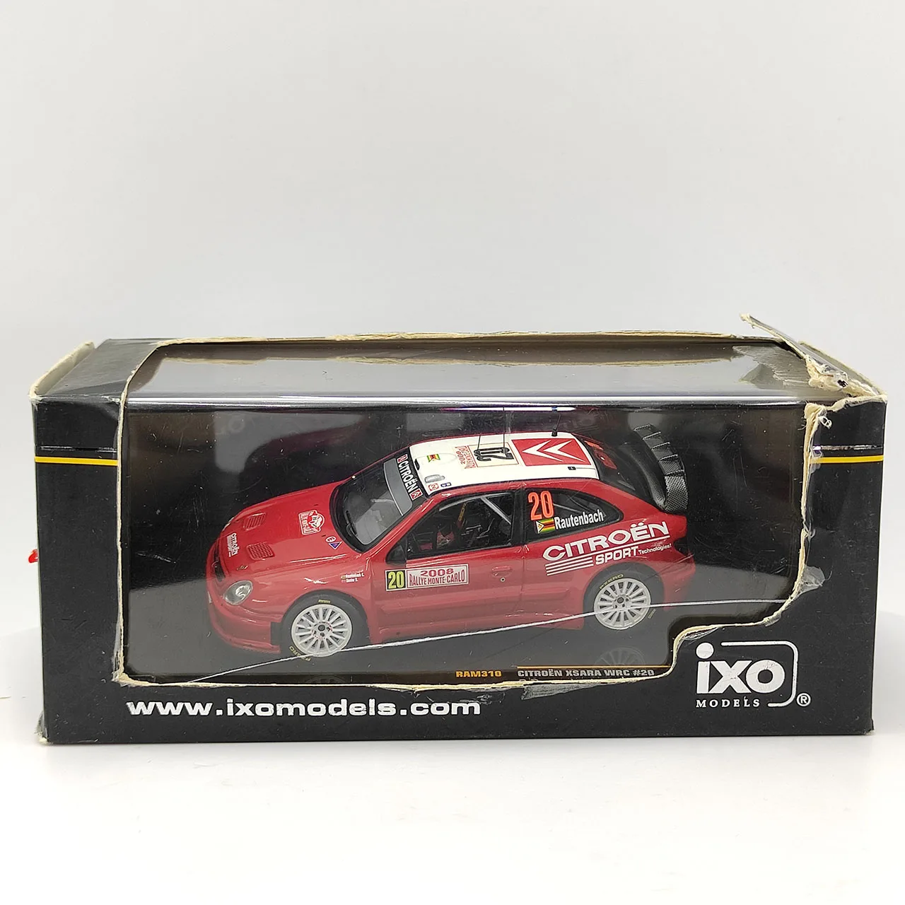 

Box Cracked Old Box Литой под давлением IXO масштаб 1:43 Citroen Xsara WRC # 20 ралли Монте-Карло 2008 модель автомобиля из сплава Коллекционная игрушка в подарок