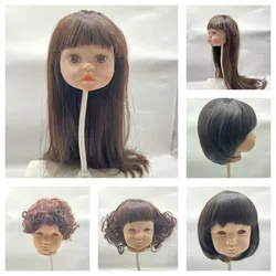 Reborn Doll BJD Doll Short Hair Wig Curly Brown long DIY Doll Hair Accessories Fits Doll Head Circumference About 37cm/40--44cm