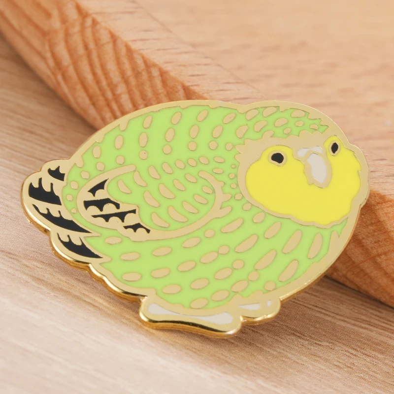 Flightless Party Parrot Funny Goofy Personality Decorative Brooch Badge