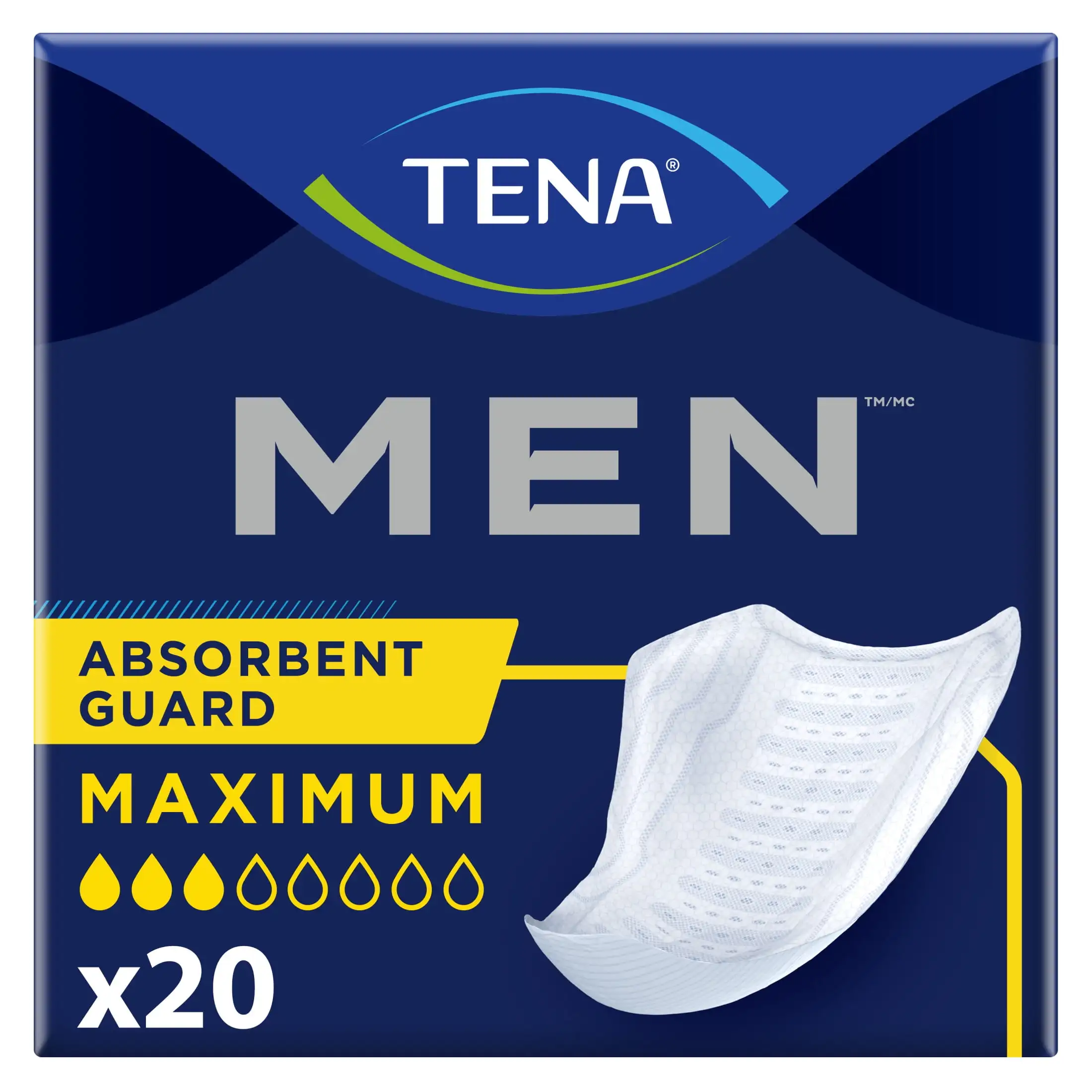 

Tena Incontinence Guards for Men, Maximum, 20 Ct