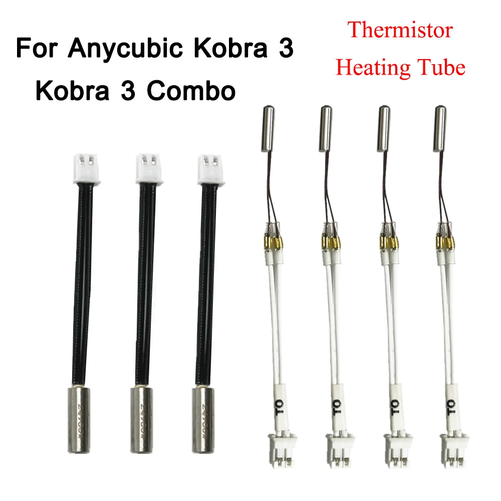 Termistor para anycubic kobra 3, kobra 3 combo tubo de aquecimento 24v 50w aquecedor de cartucho kobra 3 acessórios hotend termistor