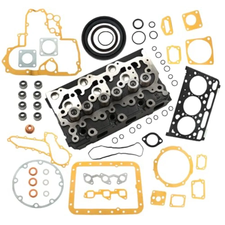

Engine Cylinder Head Kits Replacement for Kubota D1703 Engine Bobcat 238 325 328 Excavator Heavy Duty Performance Upgrade with