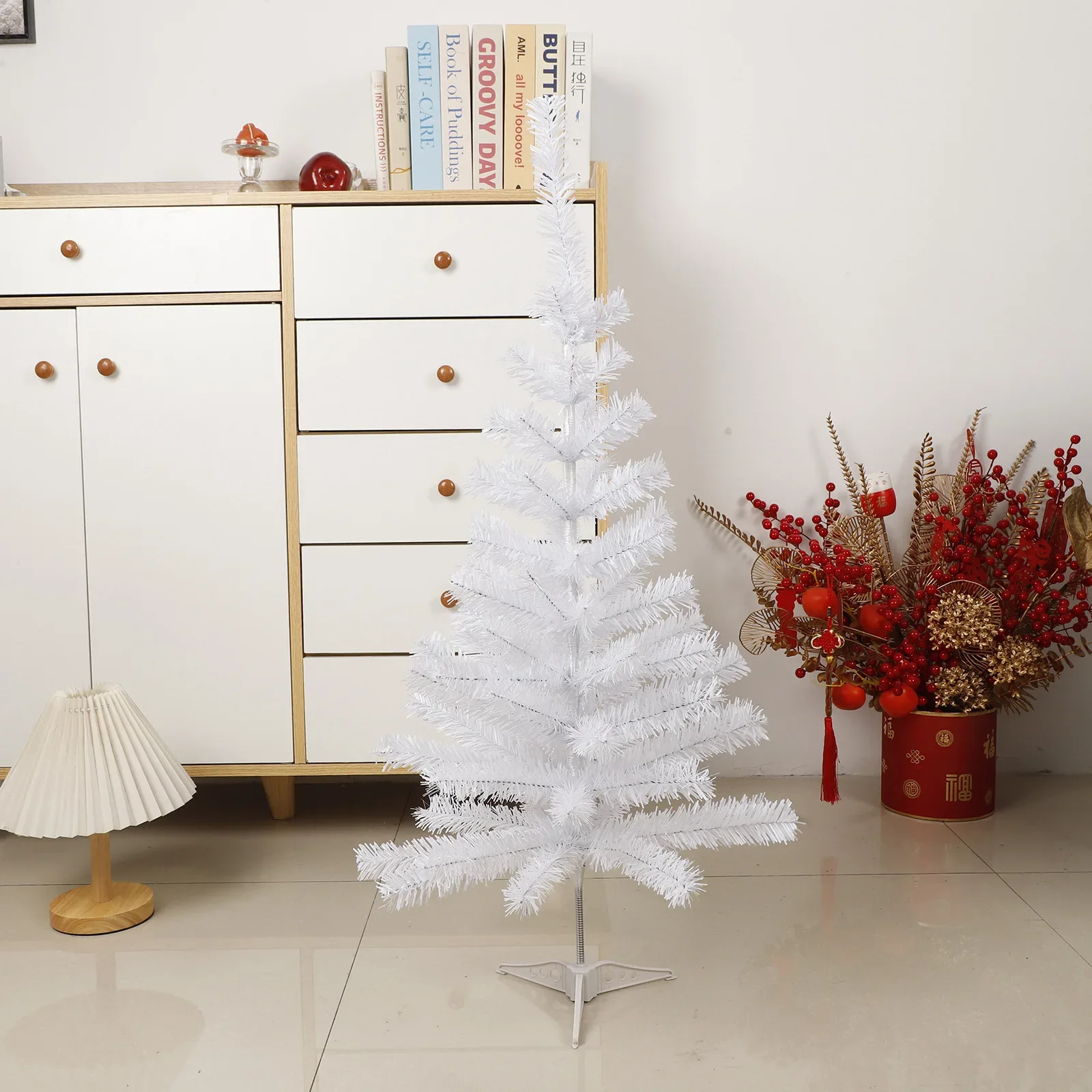 White Mini Desktop Christmas Tree Ornament  arbol de navidad Christmas Decoration Supplies Home 60cm Small Simulated Tree