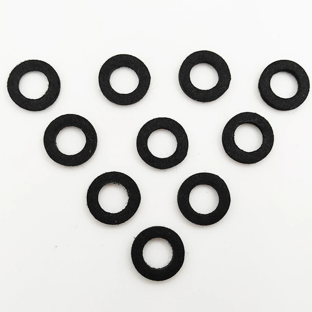

10pcs Trumpet Felt Washer Pad For Keys Protection Black Cotton Material Lightweight Trumpet Mat Accessory Instrument Parts