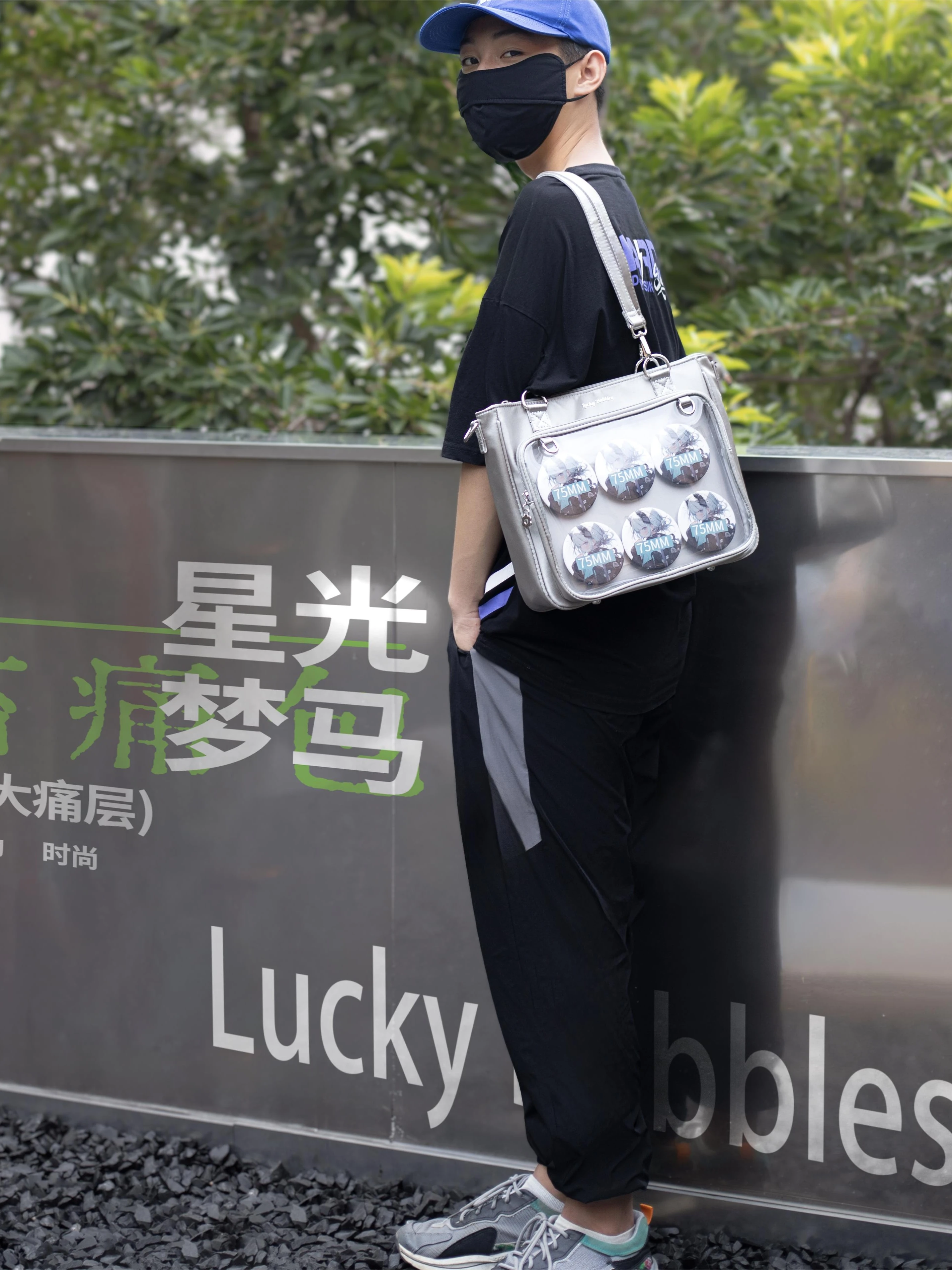 كلية نمط اليابانية الأصلية لوليتا النايلون الألم حقيبة سعة كبيرة لطيف دمية أكياس عادية تنوعا الكتف حقيبة كروسبودي #4