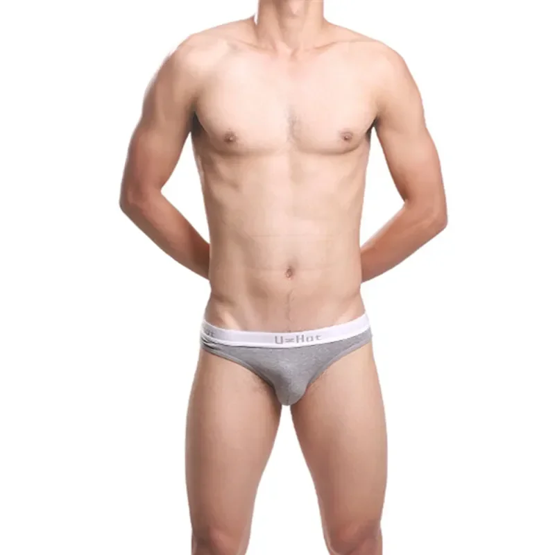 

Mens Cotton Briefs Sexy Bikini Panties Swimwear Beach Sunbath Bottoms Low Waist Male Breathable Underpants Thong Shorts