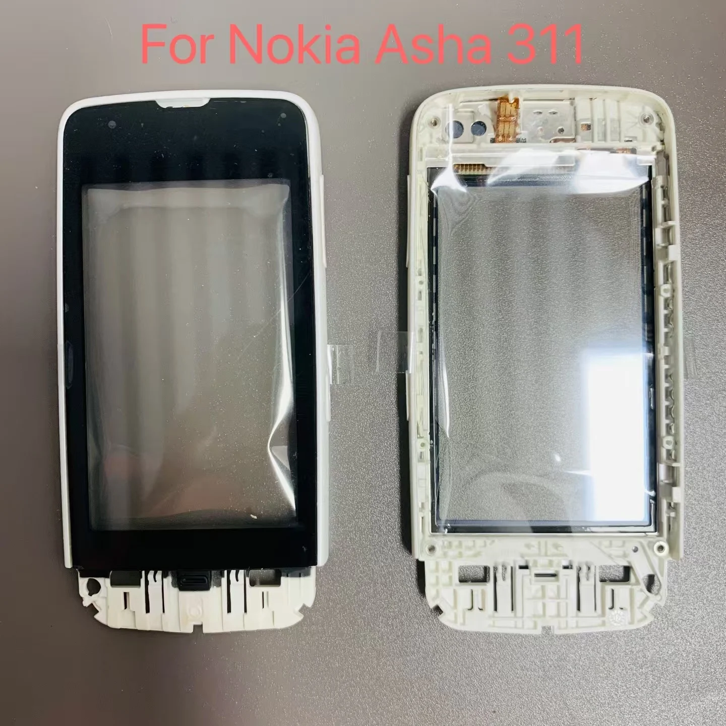 

TouchScreen For Nokia Asha 311 Touch Screen With White Frame Digitizer Sensor Outer Glass Lens Panel Replacement