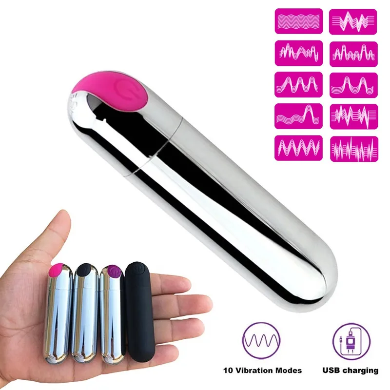 G-Spot Bullet Vibrators for Women USB Charge Small Sex Toys Powerful Bullets Vibrator Clitoral Stimulator Portable Mini Massager