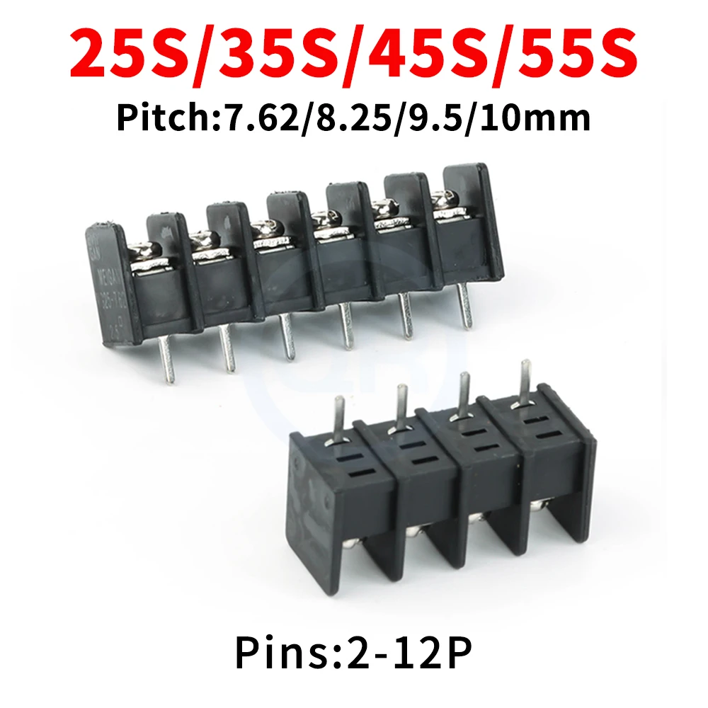(20 pcs) KF 25S - 7.62mm / 35S - 8.25mm / 45S - 9.5mm / 55S - 10mm Grid type PCB 25S 35S 45S 55S terminal 7.62 8.25 9.5 10 block
