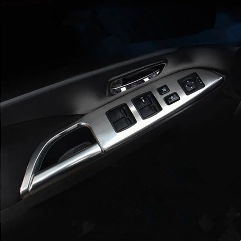 4pcs Stainless Steel Car interior door handle panel decorative trim car-styling Sticker case for Mitsubishi ASX,Auto Accessories